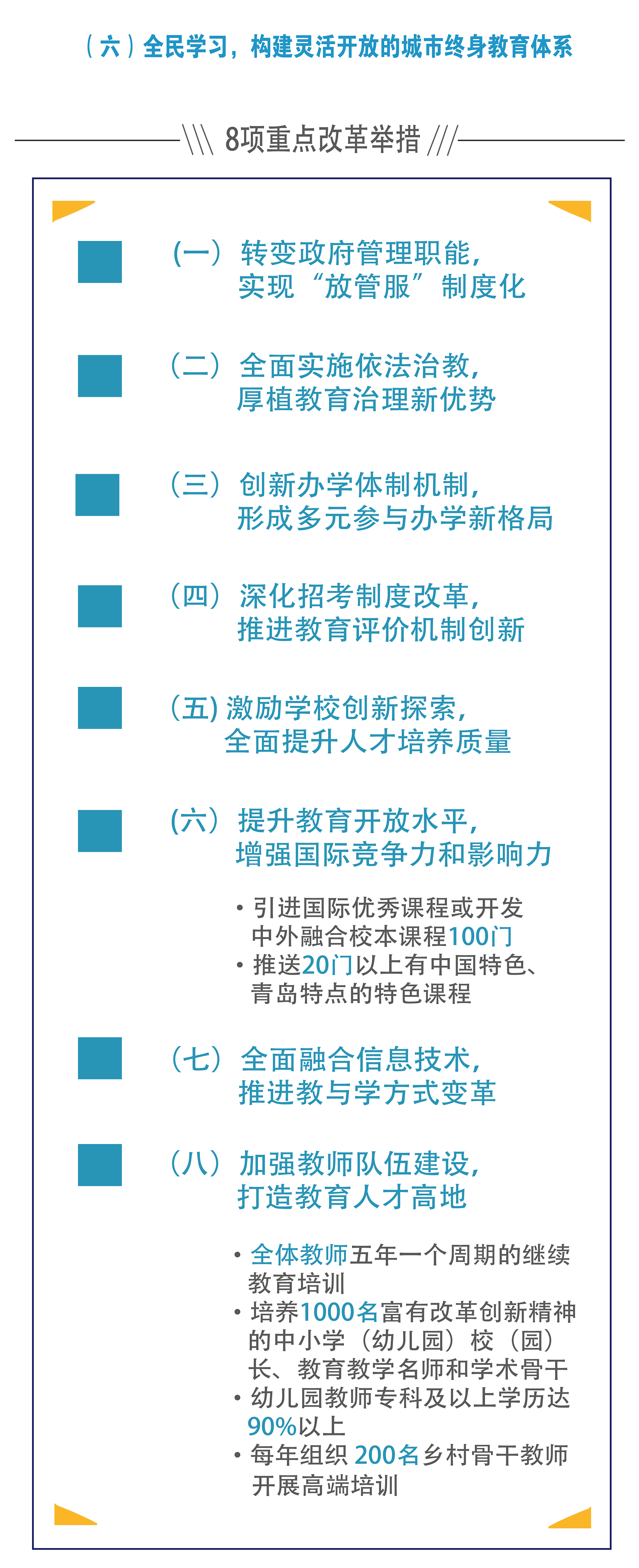 一张图看懂青岛教育十三五规划