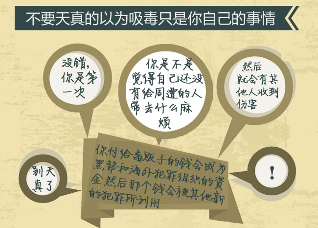 不要天真的以为吸毒只是你自己的事情